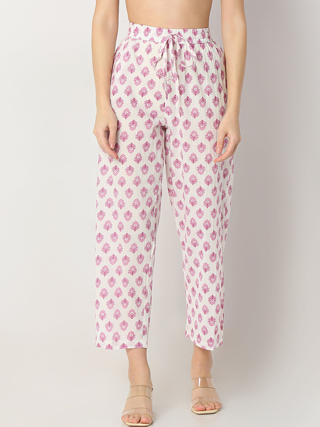 Floral Print V-Neck Straight Kurta and Pant with Dupatta Set