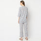 Regular Fit Printed Top with Pyjama Set