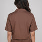 Cotton Solid Shirt with Short Sleepwear Set