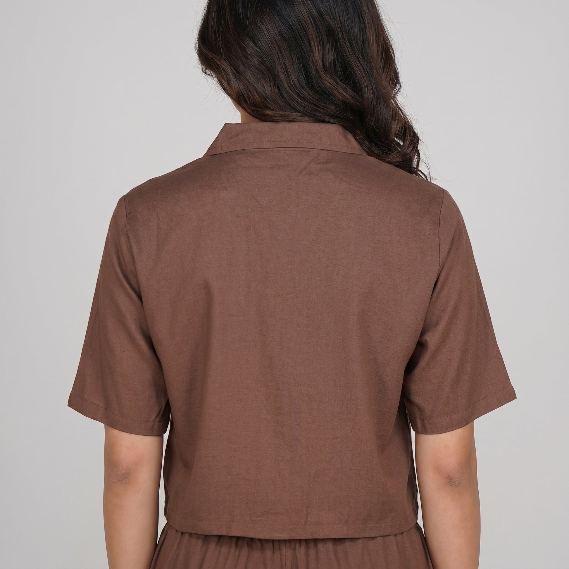 Cotton Solid Shirt with Short Sleepwear Set