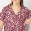 Regular Fit Printed Shirt with Pyjama Set