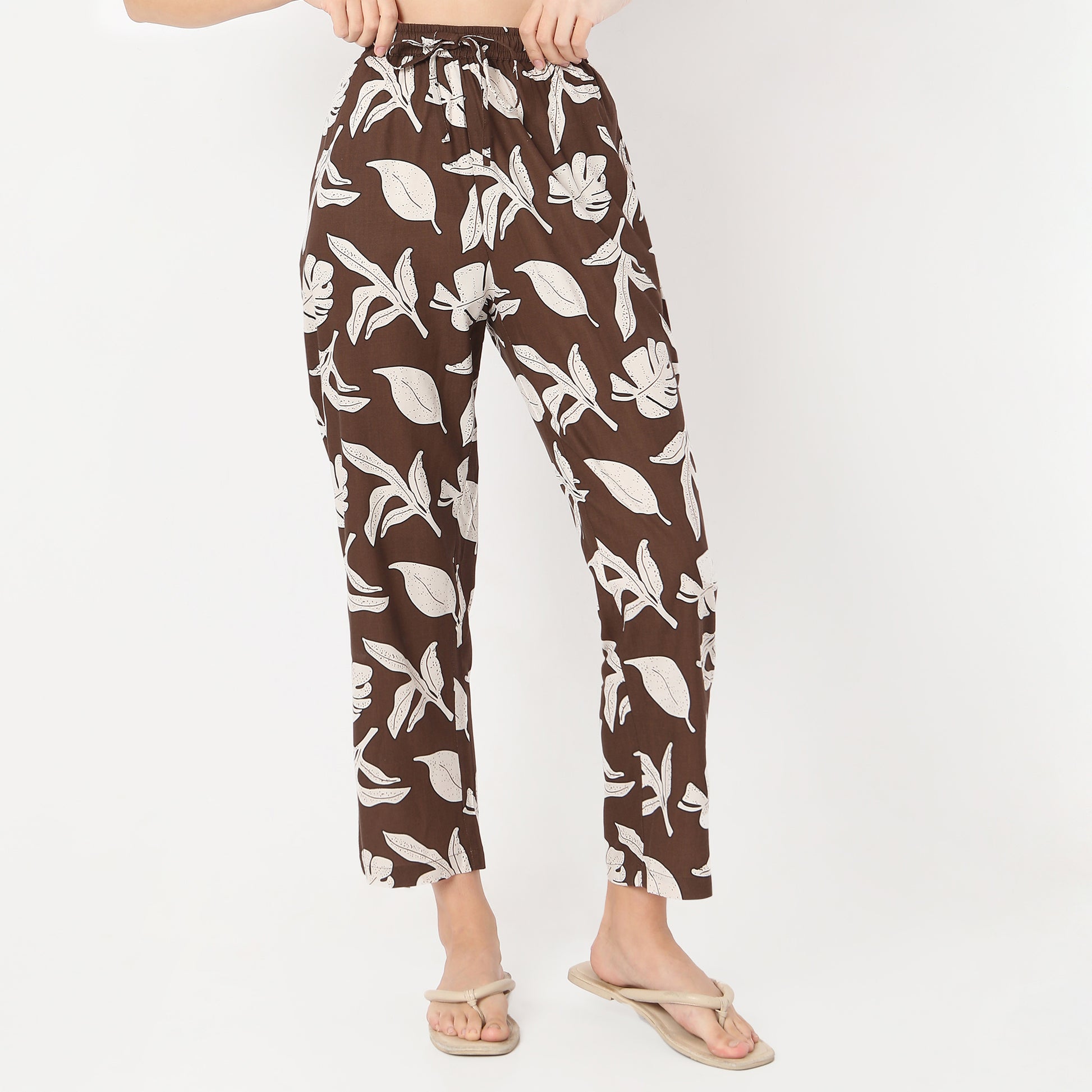 Lapel Collar Floral Shirt with Pyjama Set