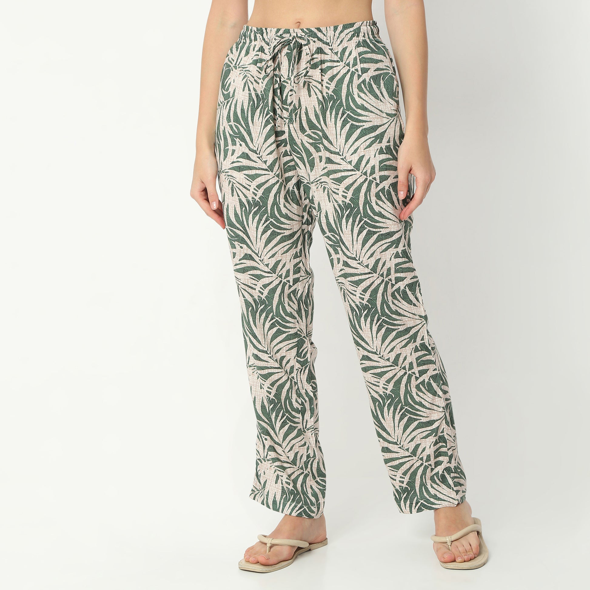 Regular Fit Printed Lapel Collar Regular Length Shirt with Pyjama Sleepwear Set