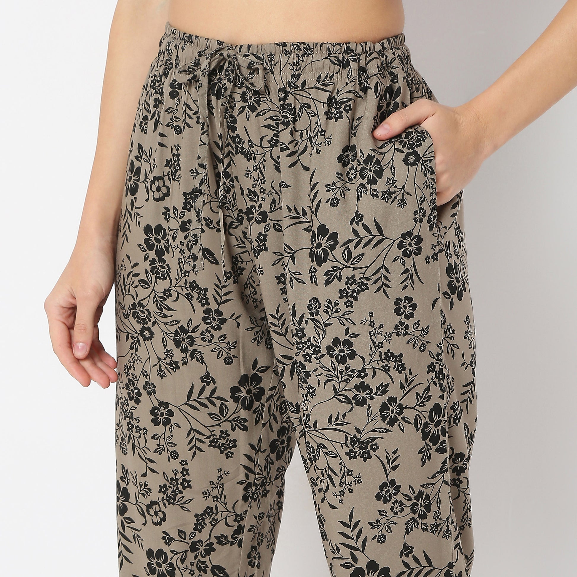 Floral Print Lapel Collar Short Sleeve Shirt with Pyjama Sleepwear Shirt