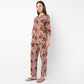Floral Print Round Neck Kurta with Pyjama Set