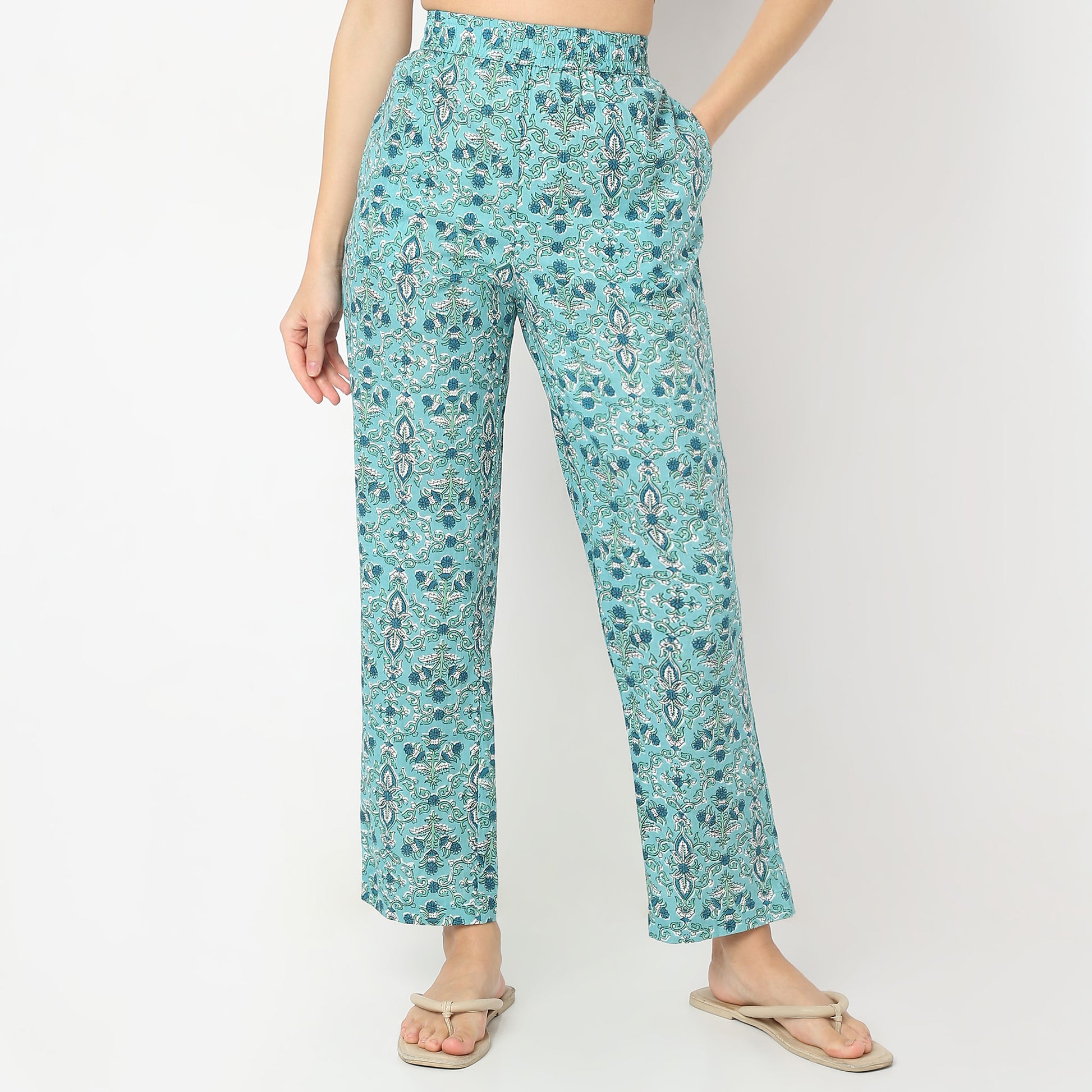 Regular Fit Printed Shirt with Pyjama Set