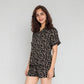 Printed Shirt with Shorts Sleepwear Set