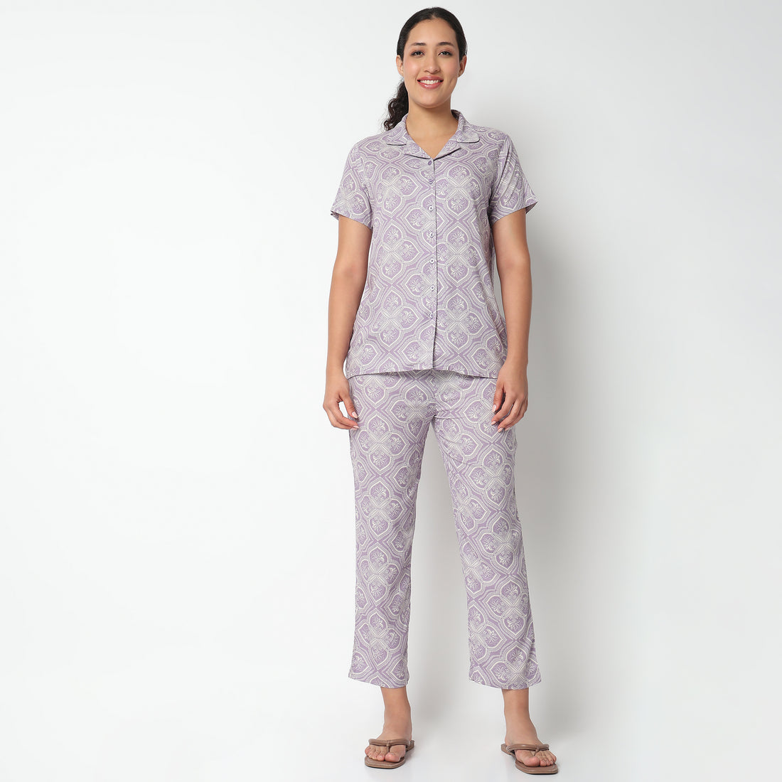 Printed Tunic and Pant Cord Set