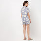 Cotto Printed Shirt with Short Sleepwear Sets