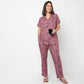 Printed Shirt with Pyjama Sleepwear Set