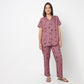Printed Shirt with Pyjama Sleepwear Set