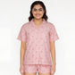 Cotton Printed Top with Shorts Sleepwear Set