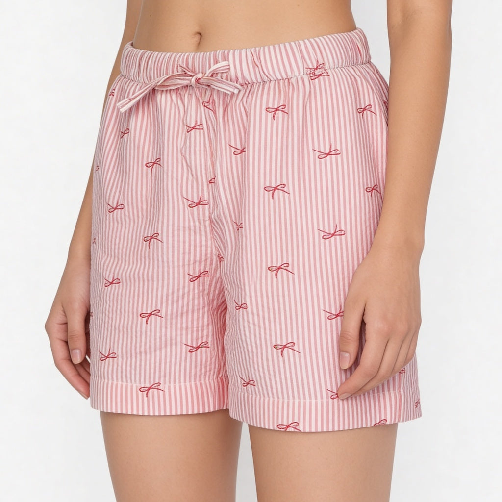 Cotton Printed Top with Shorts Sleepwear Set