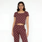 Cotton Printed Top with Pyjama Sleepwear Set