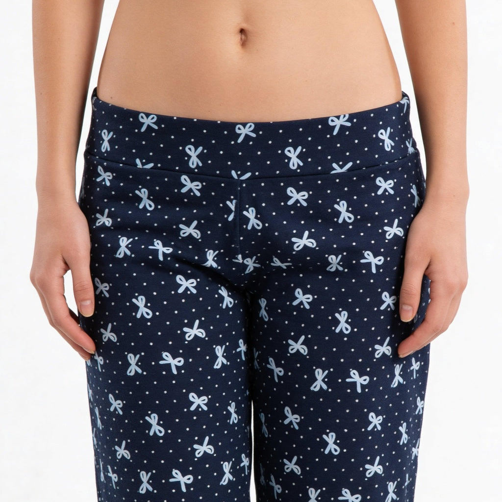 Cotton Printed Top with Pyjama Sleepwear Set