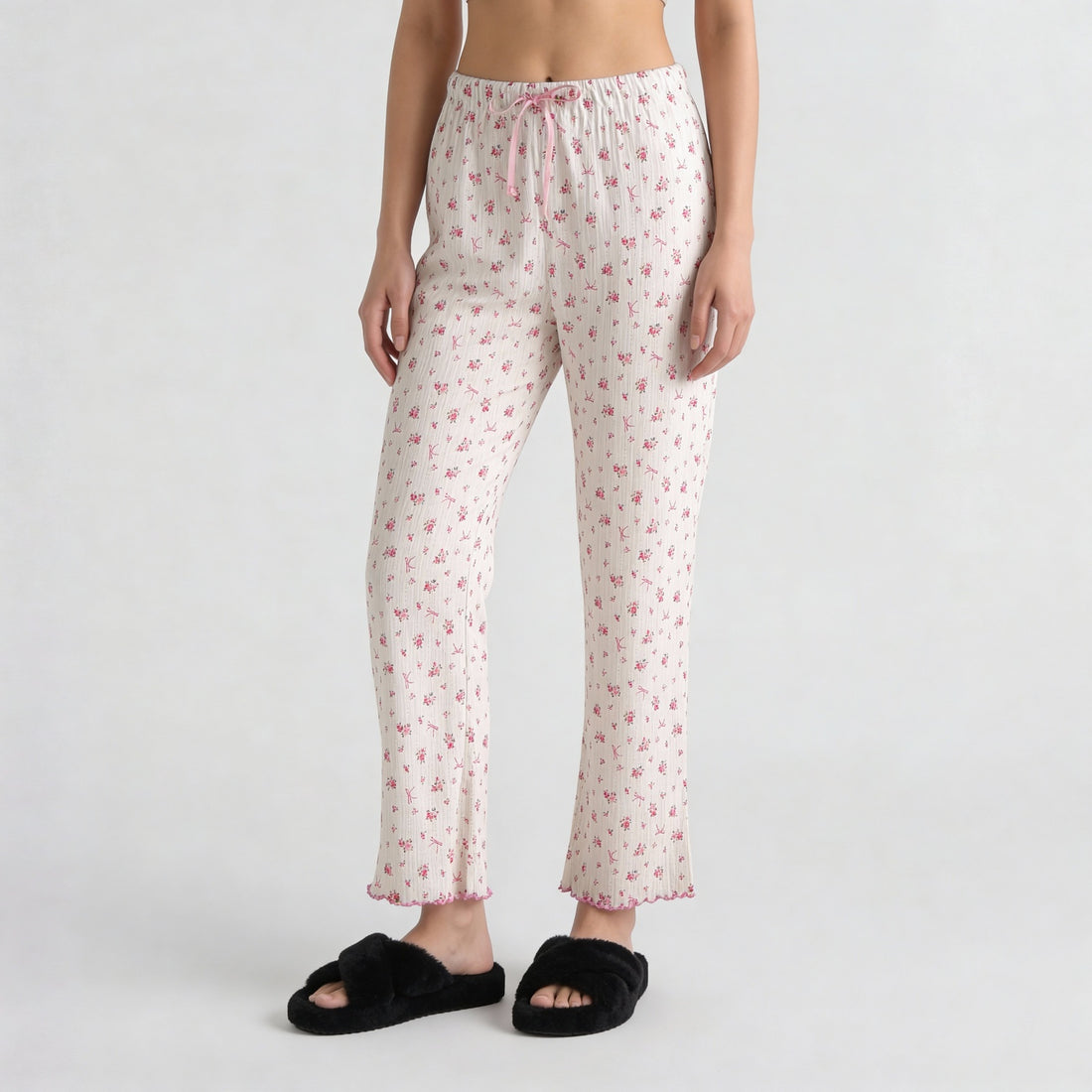 Cotton Printed Full Sleeve Top with Pyjama Sleepwear Set