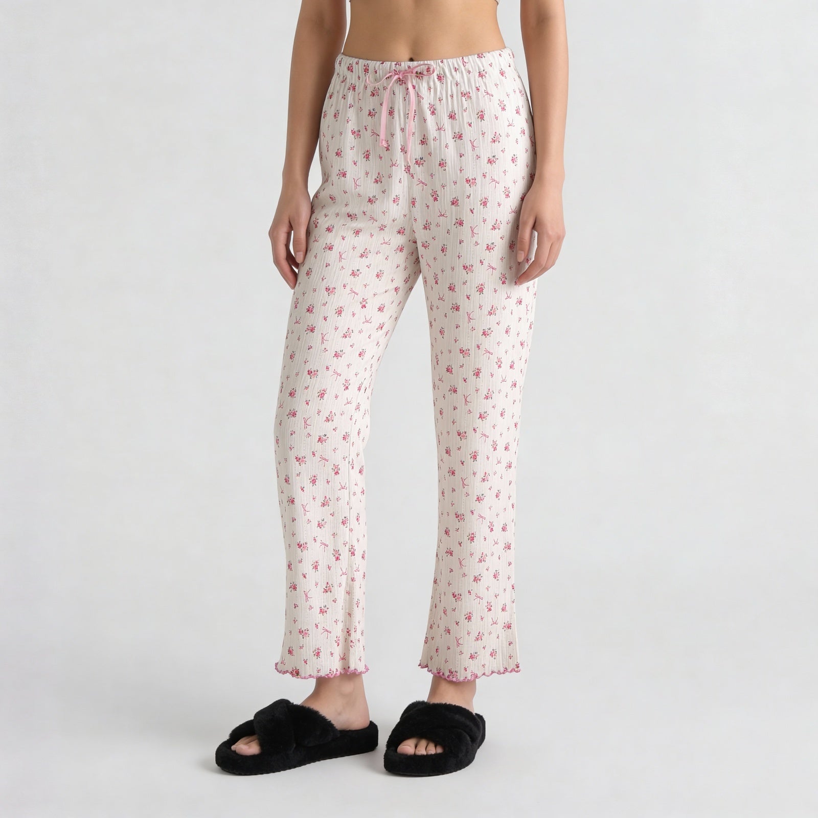 Cotton Printed Full Sleeve Top with Pyjama Sleepwear Set