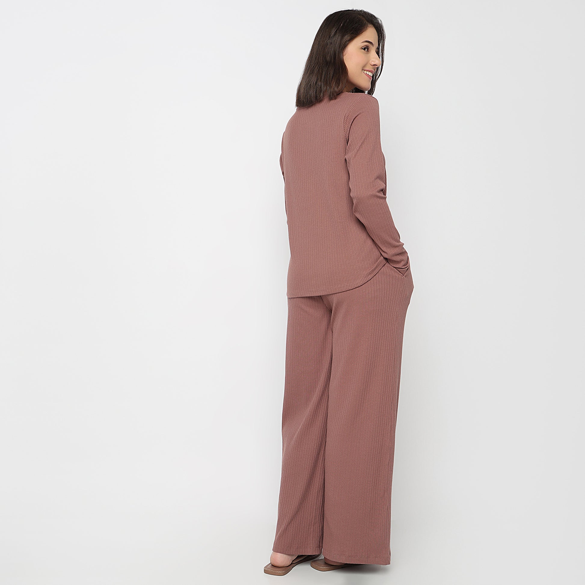 V-Neck T-Shirt with Pyjama Sleepwear Set