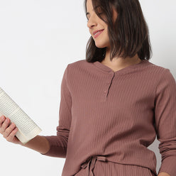 V-Neck T-Shirt with Pyjama Sleepwear Set