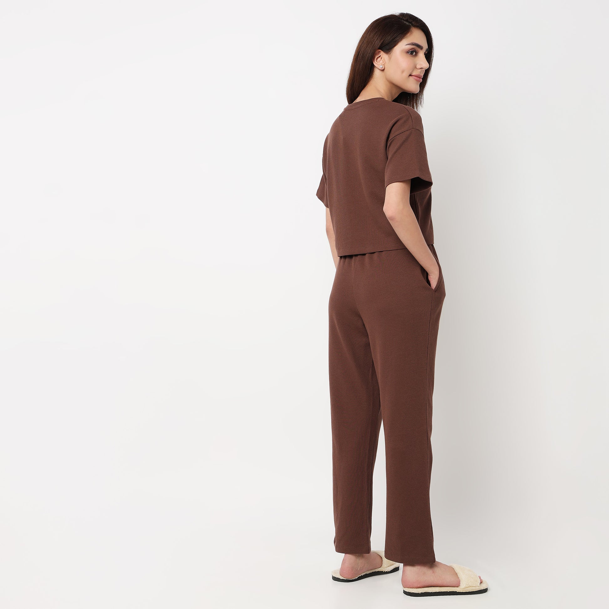 Solid T-Shirt with Pyjama Sleepwear Sets