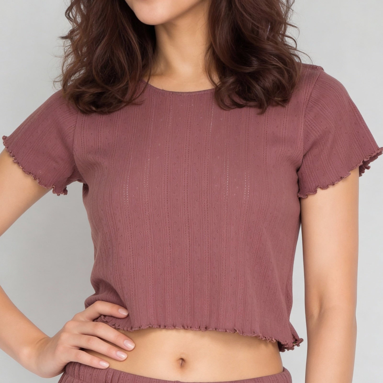 Cotton Printed Short Sleeve Top with Pyjama Sleepwear Set