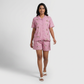 Printed Shirt with Shorts Sleepwear Set