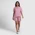 Printed Shirt with Shorts Sleepwear Set