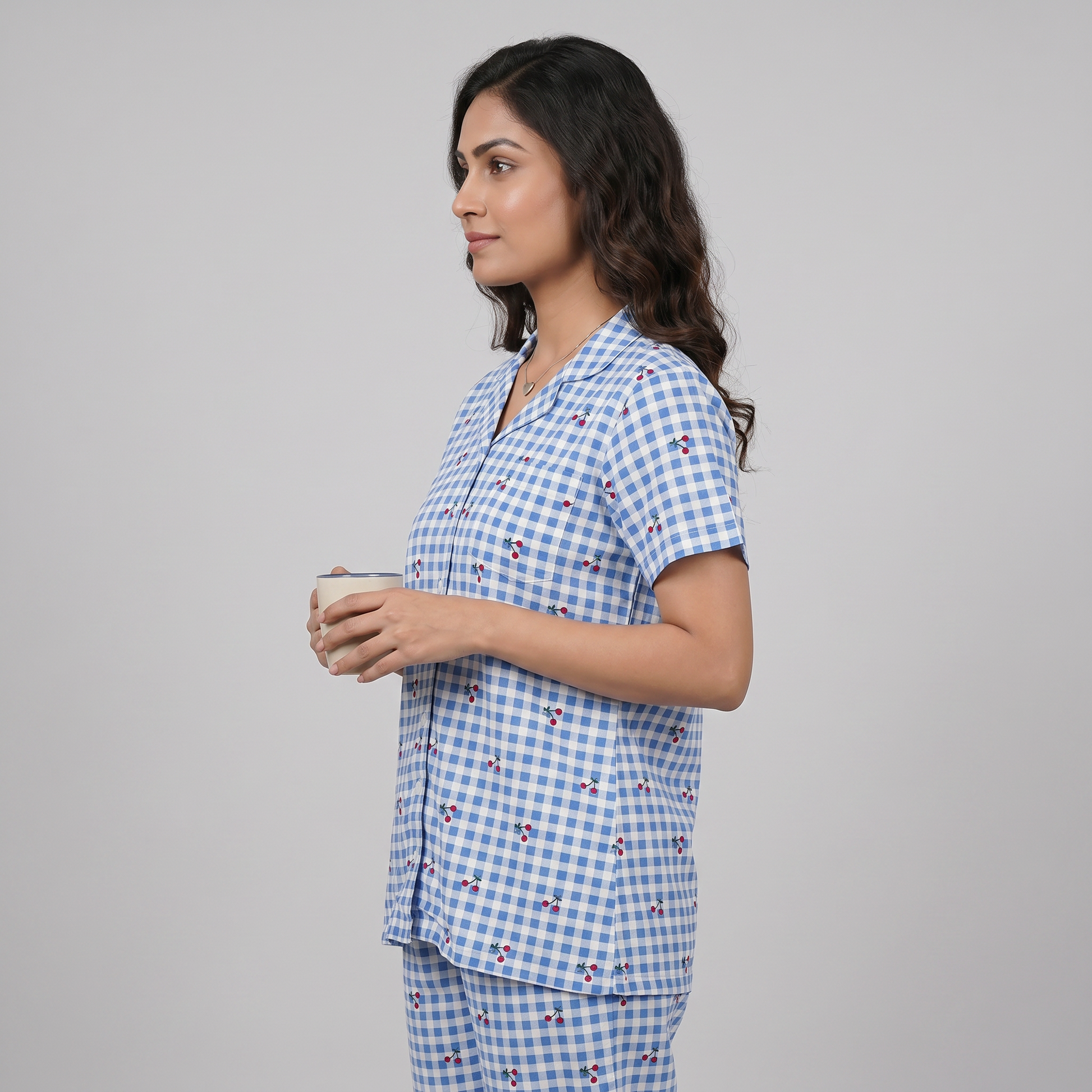 Cotton Printed Shirt with Pyjama set