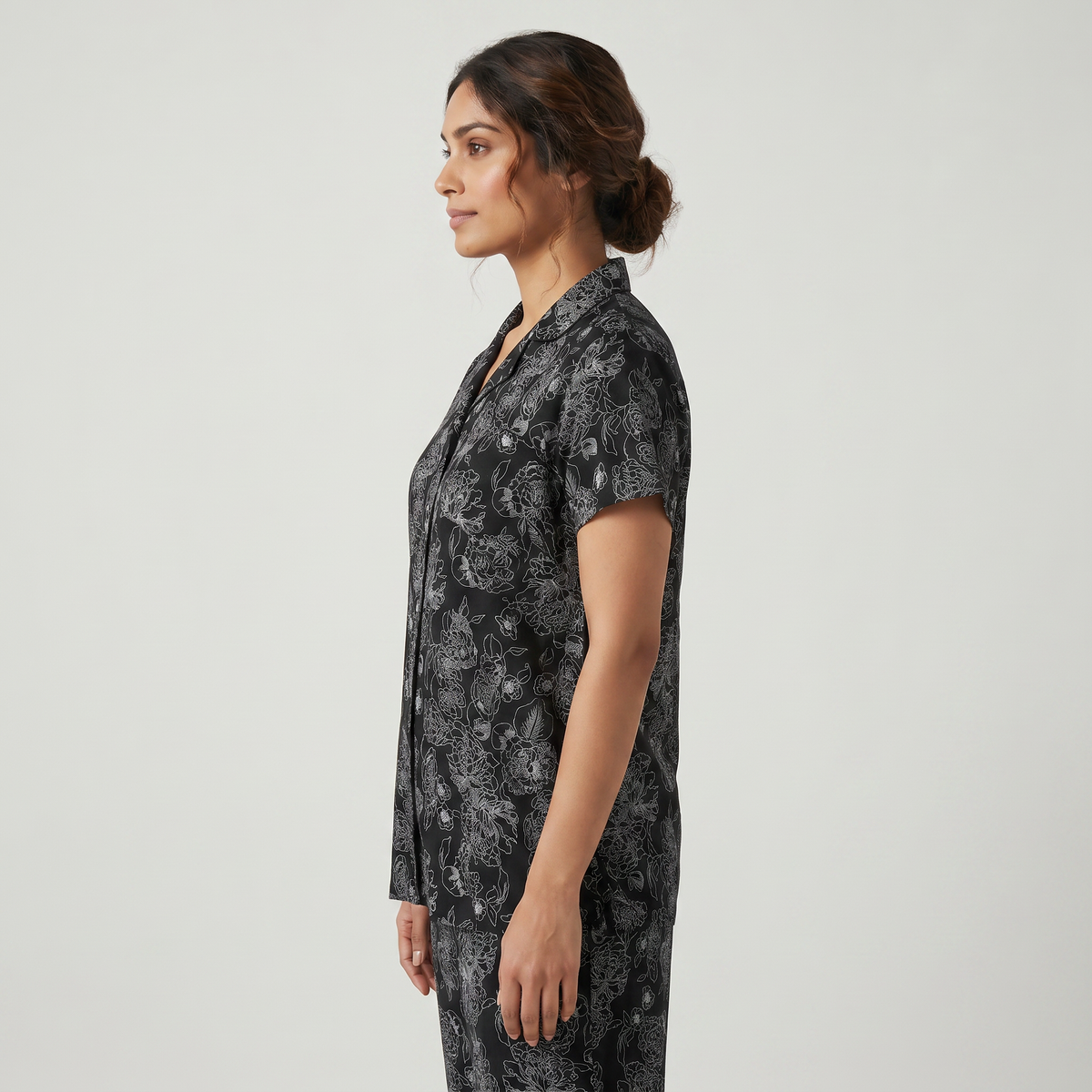 Cotton Printed Shirt with Pyjama set
