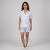Printed Shirt with Shorts Sleepwear Set