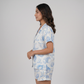 Printed Shirt with Shorts Sleepwear Set