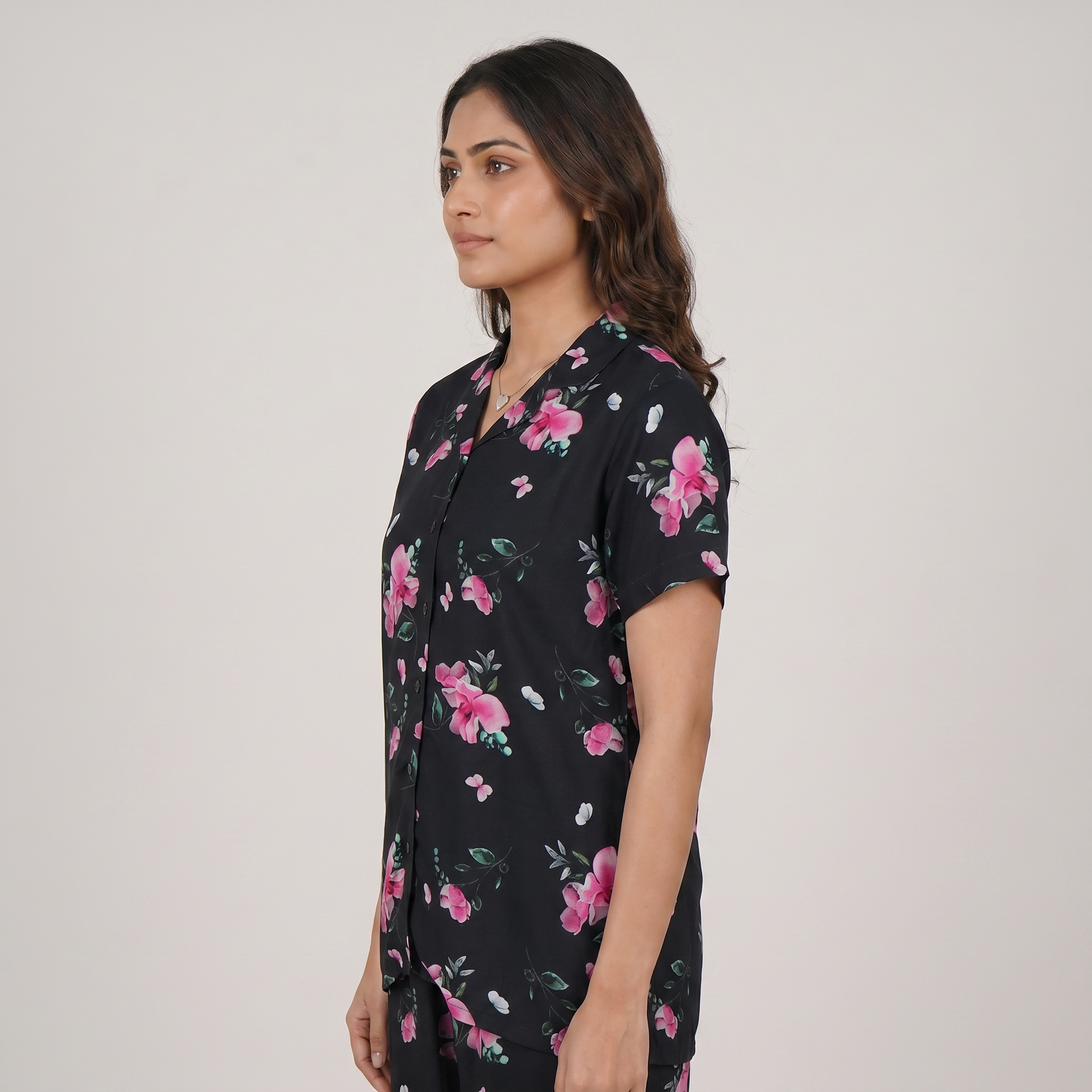 Printed Shirt with Pyjama Sleepwear Set