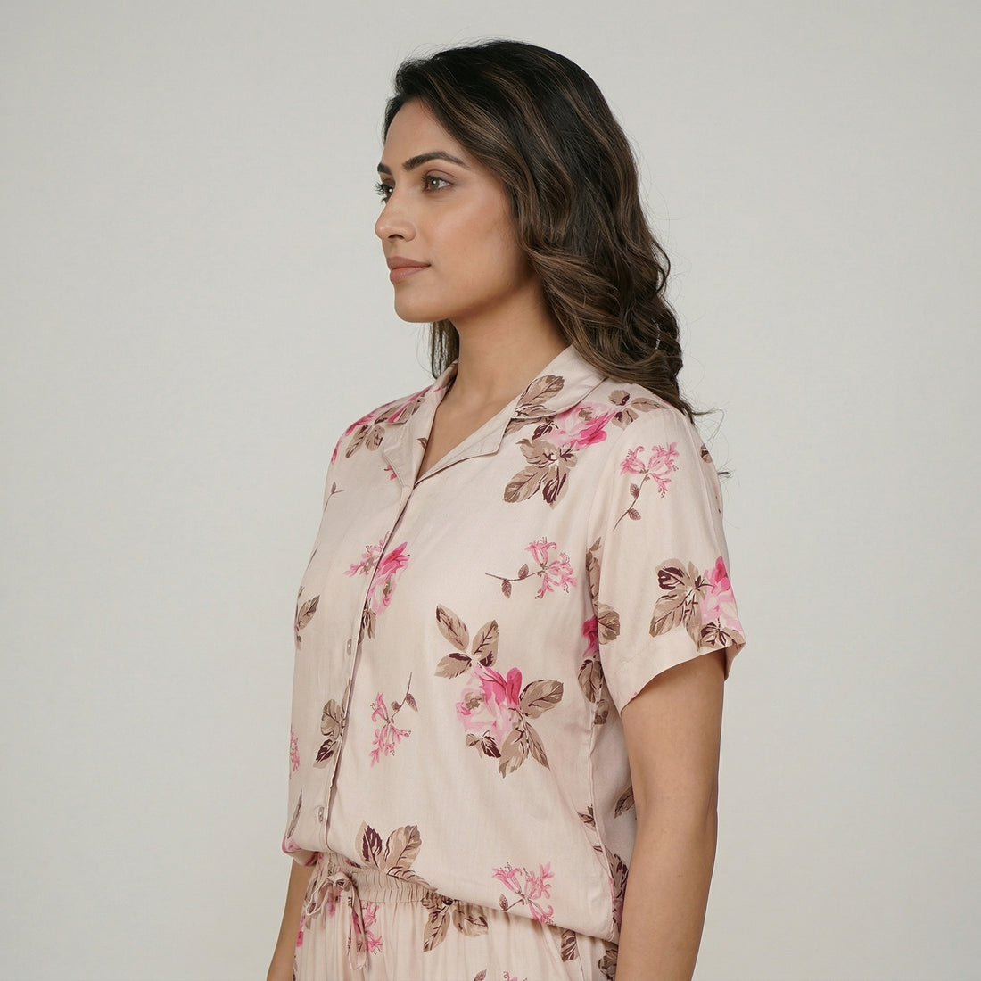 Printed Shirt and Pyjama Sleepwear Set