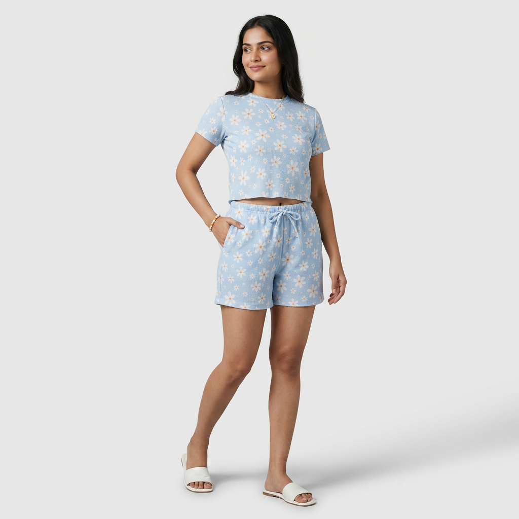 Printed Sleep Short Set
