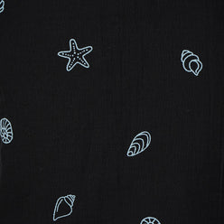 Cotton Embroiderd Shirt with Shorts Sleepwear Set