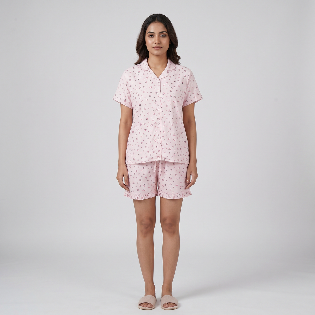 Printed Shirt with Short Sleepwear set