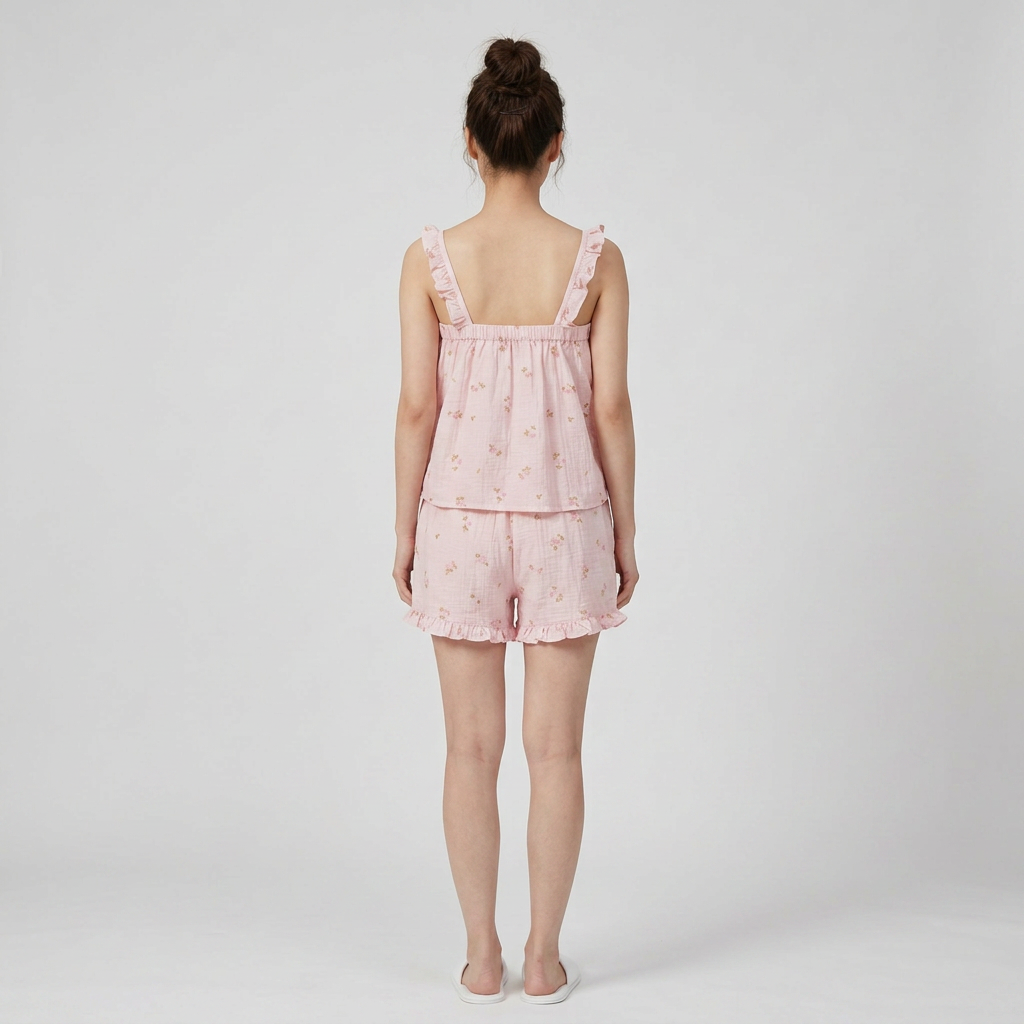 Cotton Printed T-Shirt with Shorts Sleepwear Set