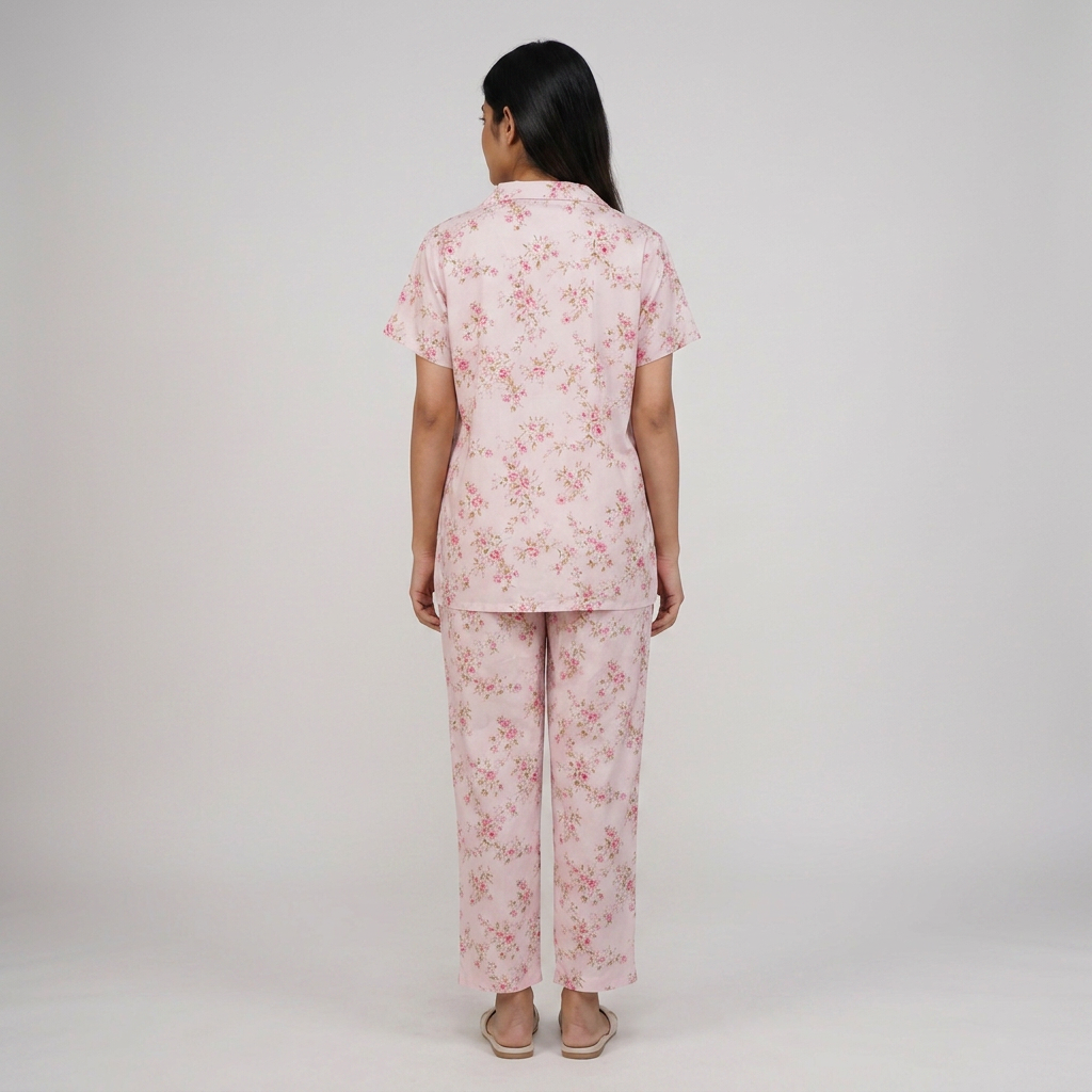 Printed Shirt with Pyjama Sleepwear Set