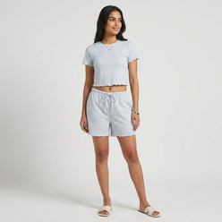 Checkered Top with Short Set
