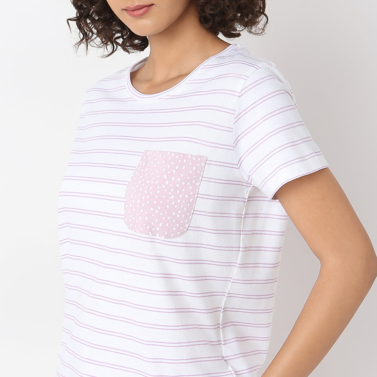 Regular Fit Striped Lounge T-Shirt