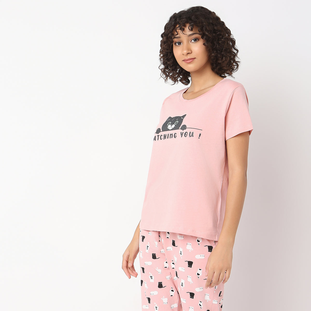 Regular Fit Printed Lounge T-Shirt