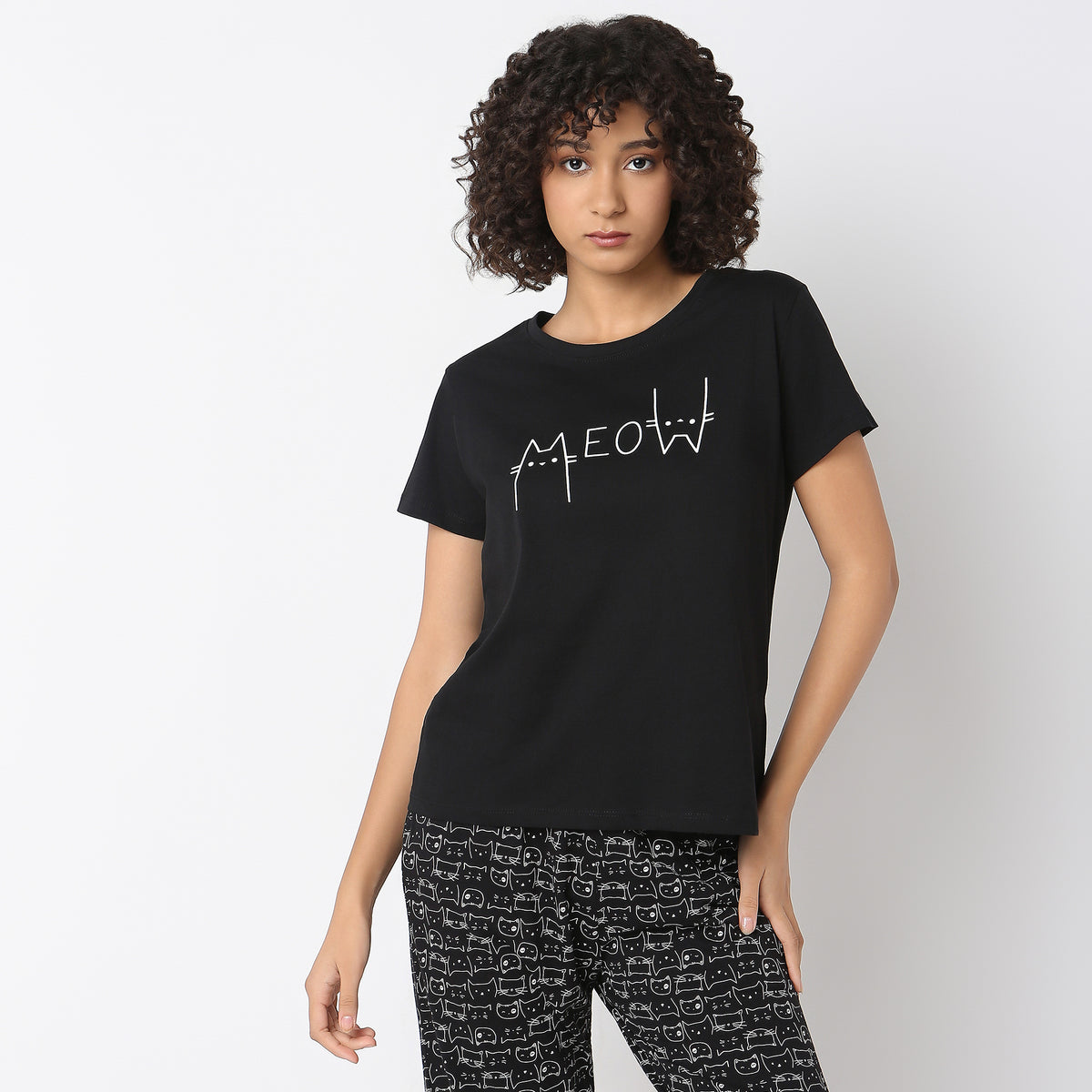 Regular Fit Printed Lounge T-Shirt