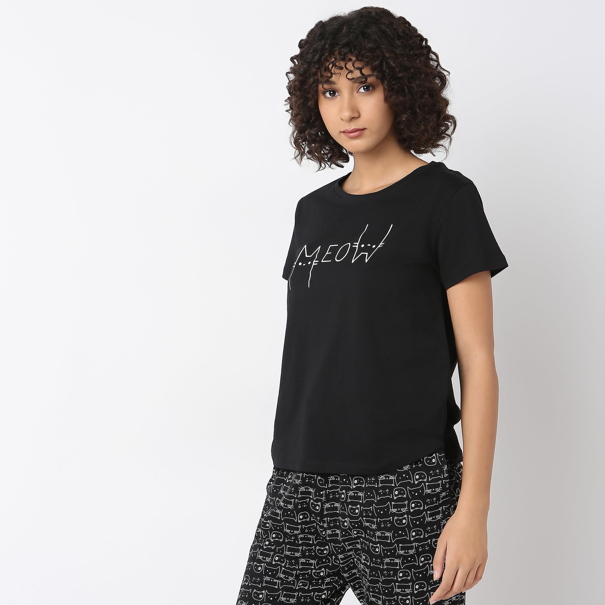 Regular Fit Printed Lounge T-Shirt
