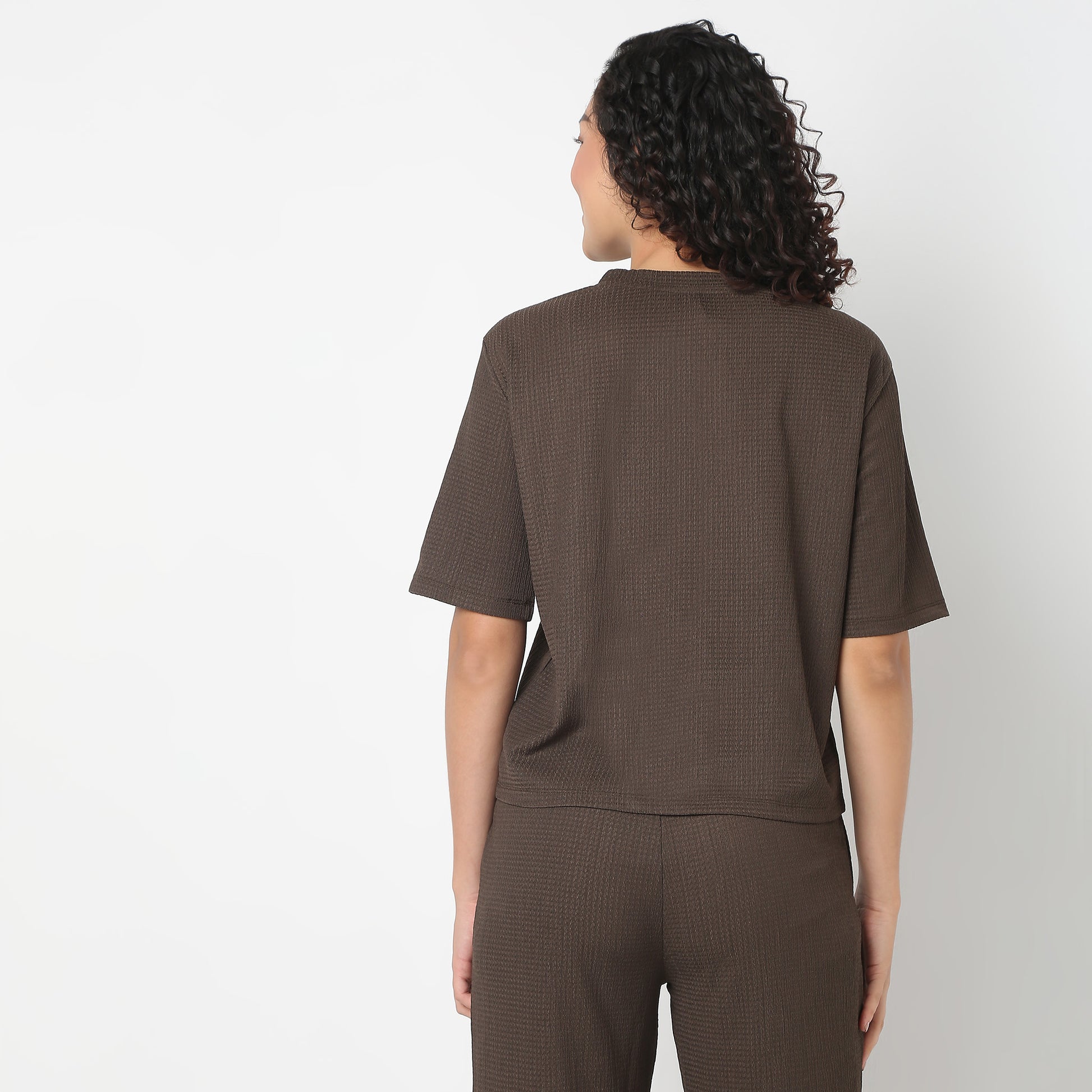 Solid Fashion Loungewear Top