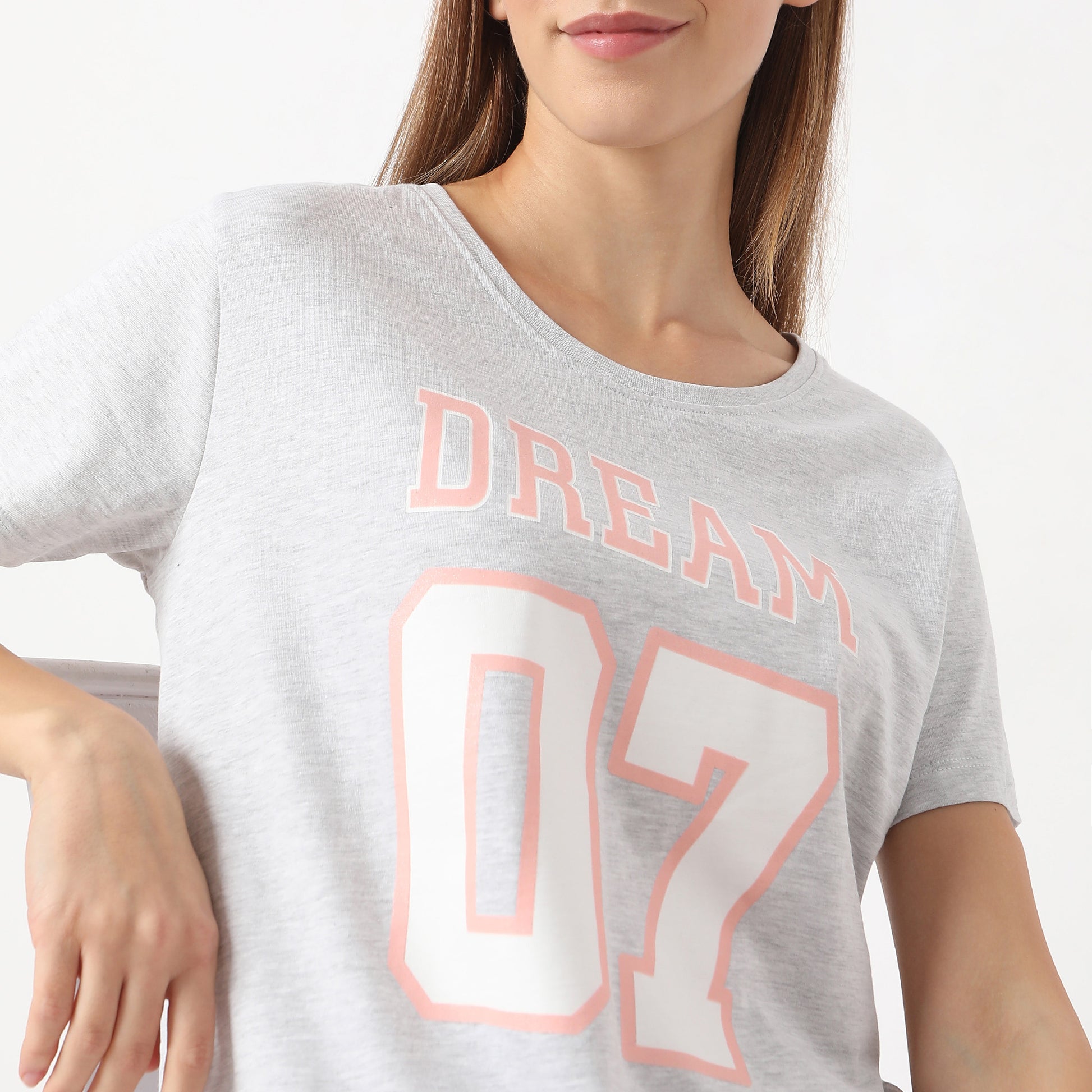 Printed Straight Short Sleeve Chest Printed T-Shirt