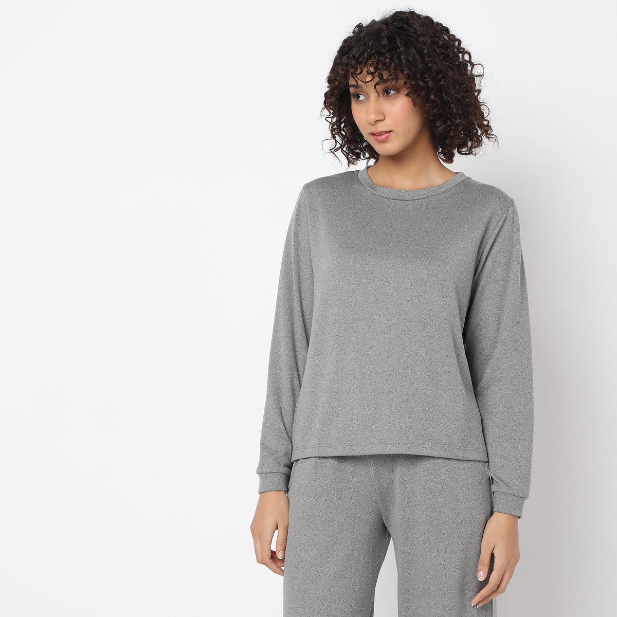 Boxy Fit Solid Lounge Top