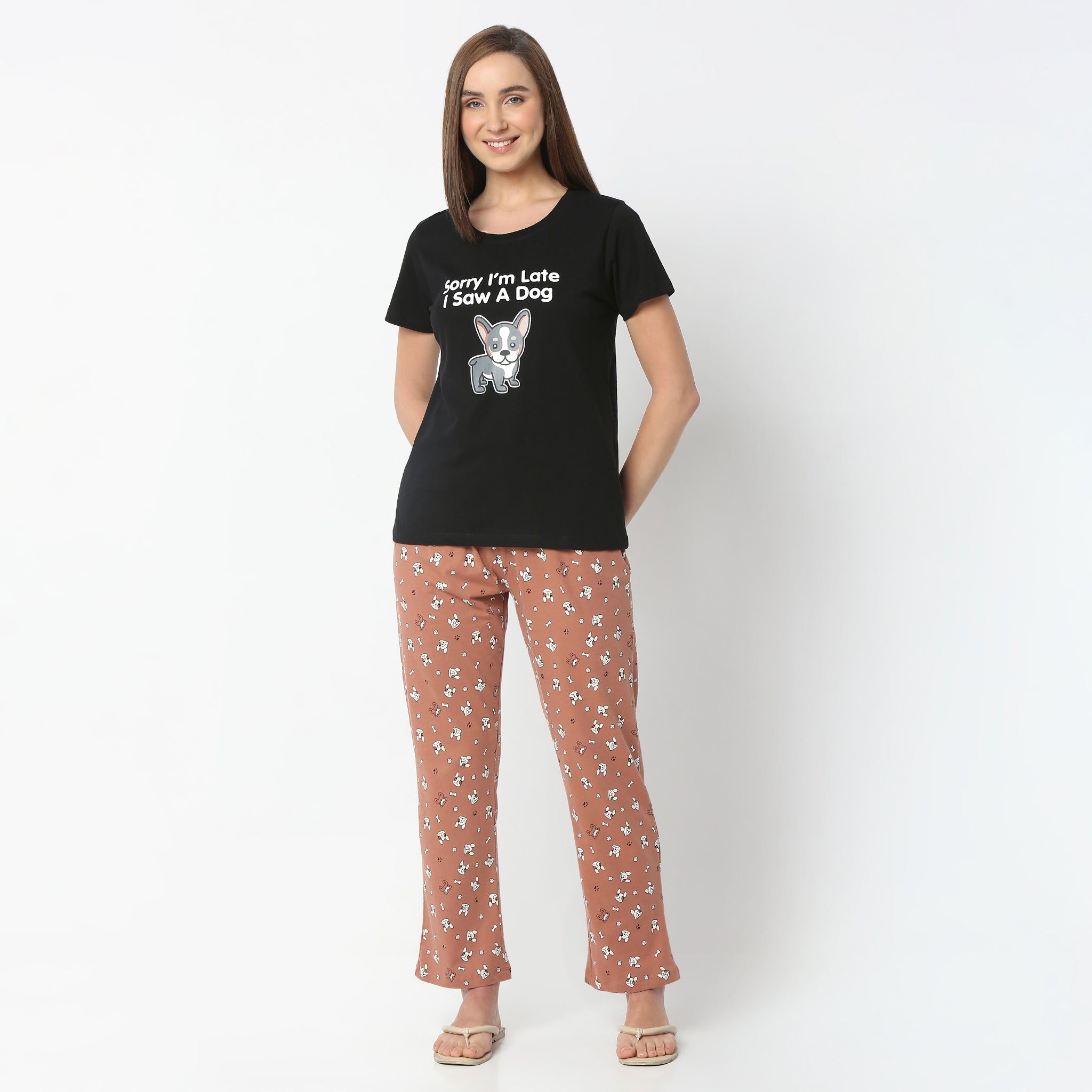 Regular Fit Animal Print Crew Neck Regular Length T-Shirt