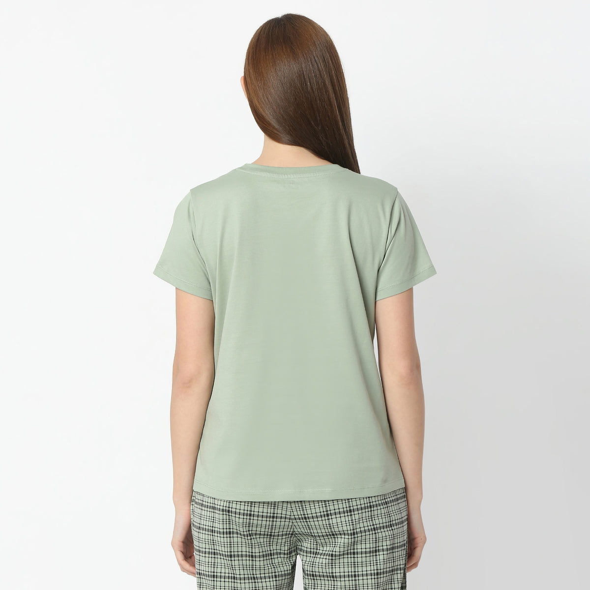 Regular Fit Printed Round Neck Regular Length T-Shirt