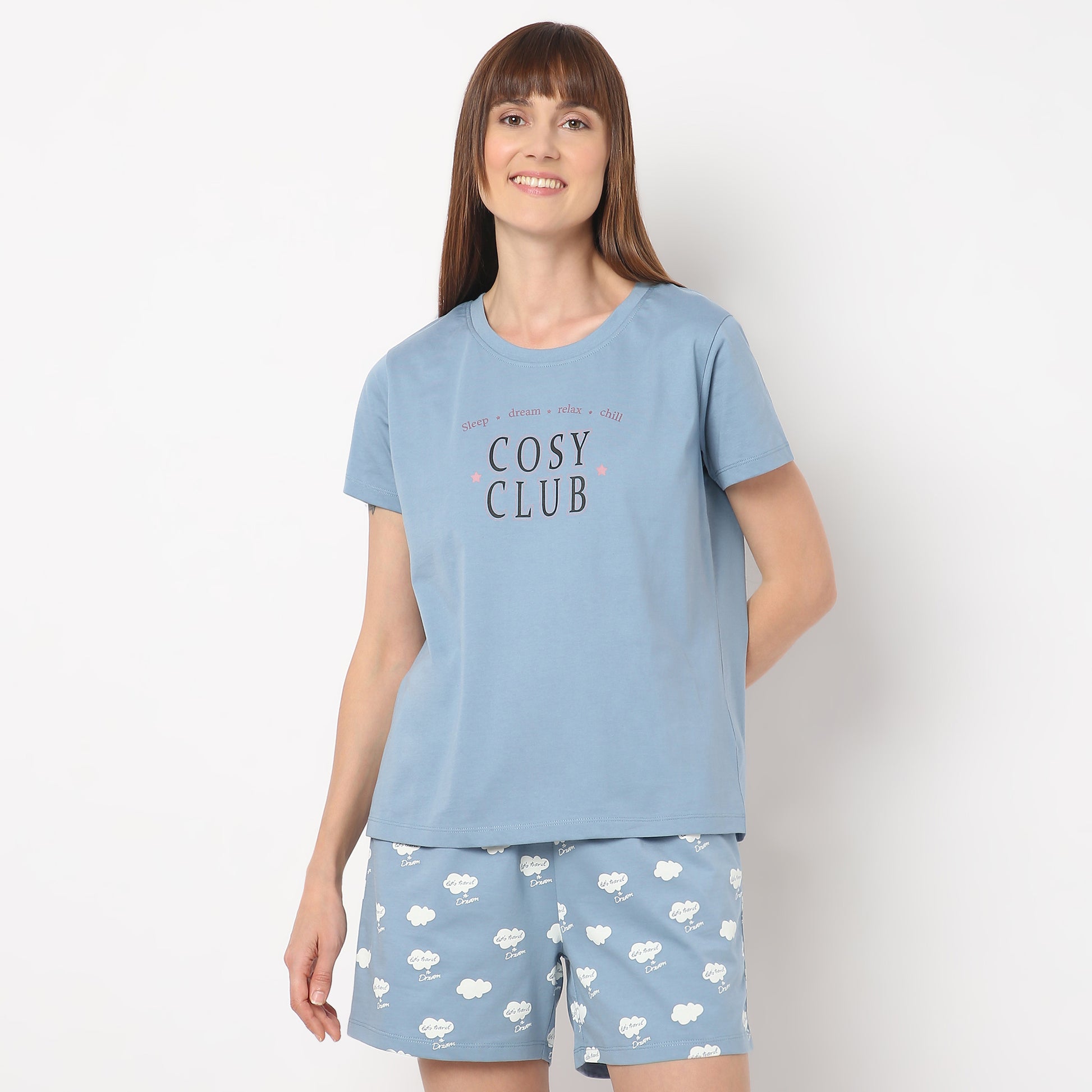 Regular Fit Printed Round Neck T-Shirt