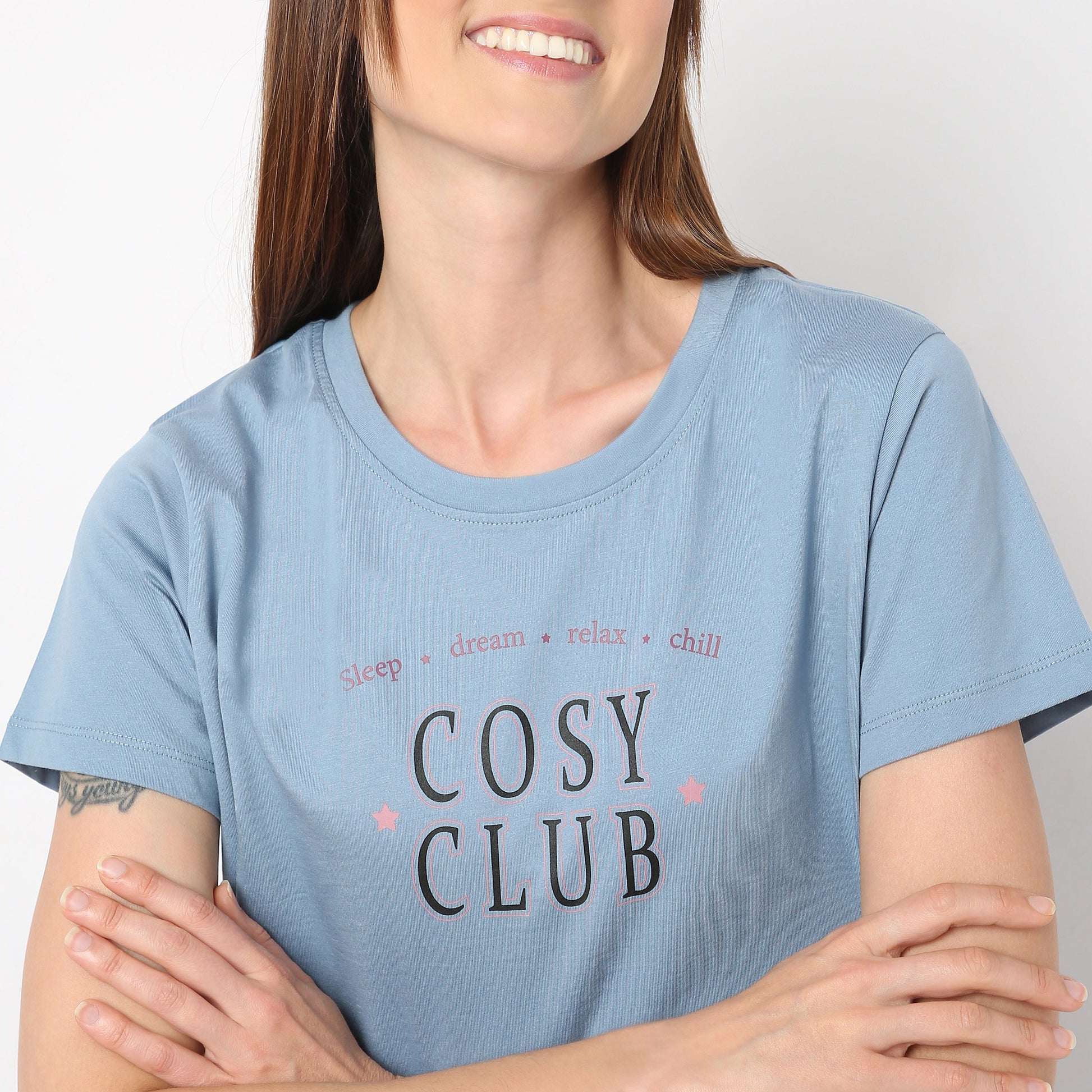 Regular Fit Printed Round Neck T-Shirt